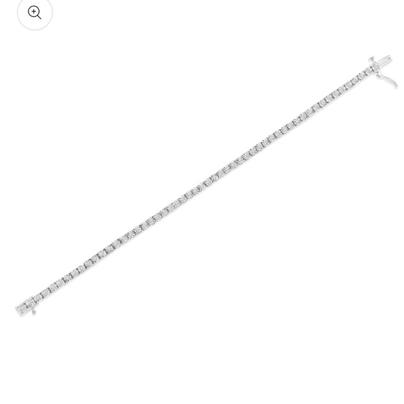 Haus of Brilliance .925 Sterling Silver Diamond Bezel Tennis Bracelet 7” - Picture 4 of 5